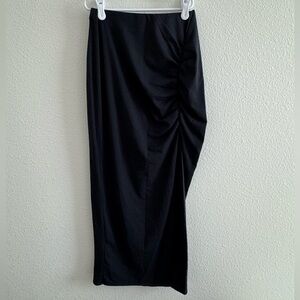 Black Ruched Skirt